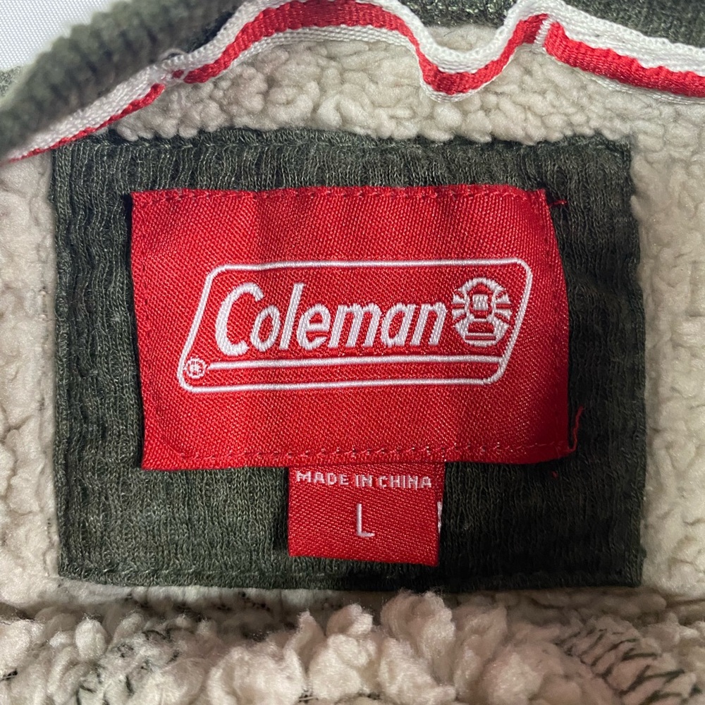 Coleman Green Long Sleeve Pullover Insulated Sweatshirt Men’s Large - Picture 3 of 5